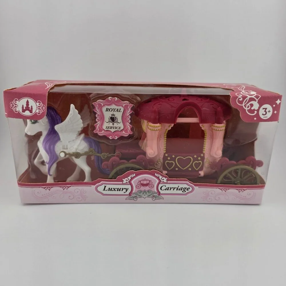 Royal Service SG-29058AB Kids Pink Unicorn Luxury Carriage‎ Creative Toy NEW